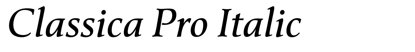 Classica Pro Italic